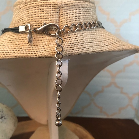 Chico’s Translucent and Faceted Colorful Beads on Black Leather ~ AWESOME - Picture 4 of 4